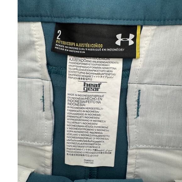 Under Armour Women's Shorts Heat Gear‎ Size 2 Blue Golf - Picture 6 of 9